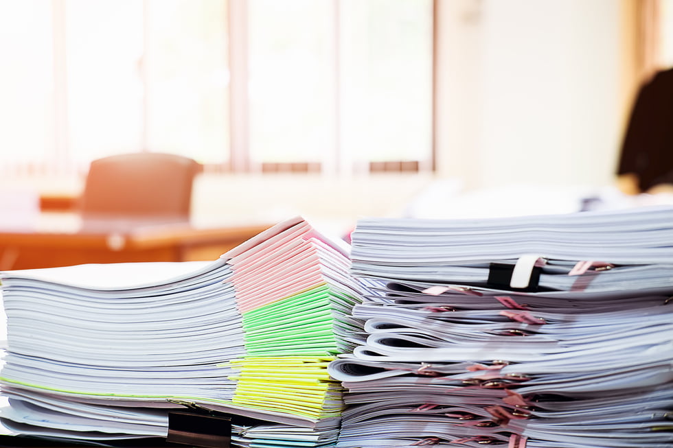 Piles of Business Documents